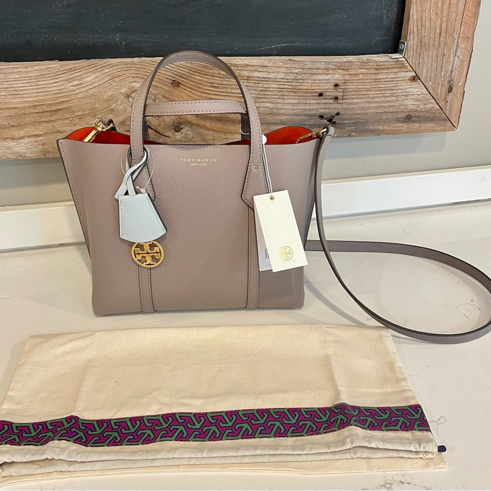 Tory Burch Perry small triple compartment tote NWT